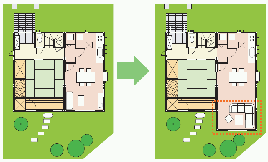 ６帖の増築が２５０万円で建築可能！